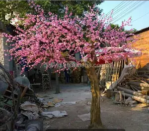 White artificial cherry blossom tree fake cherry flower tree artificial plant for garden landscaping