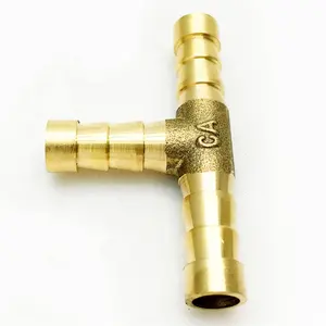 T 3路黄铜燃油软管连接器，用于燃气油管