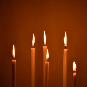 Atacado religioso bastão velas personalizado taper vela etiqueta privada vela