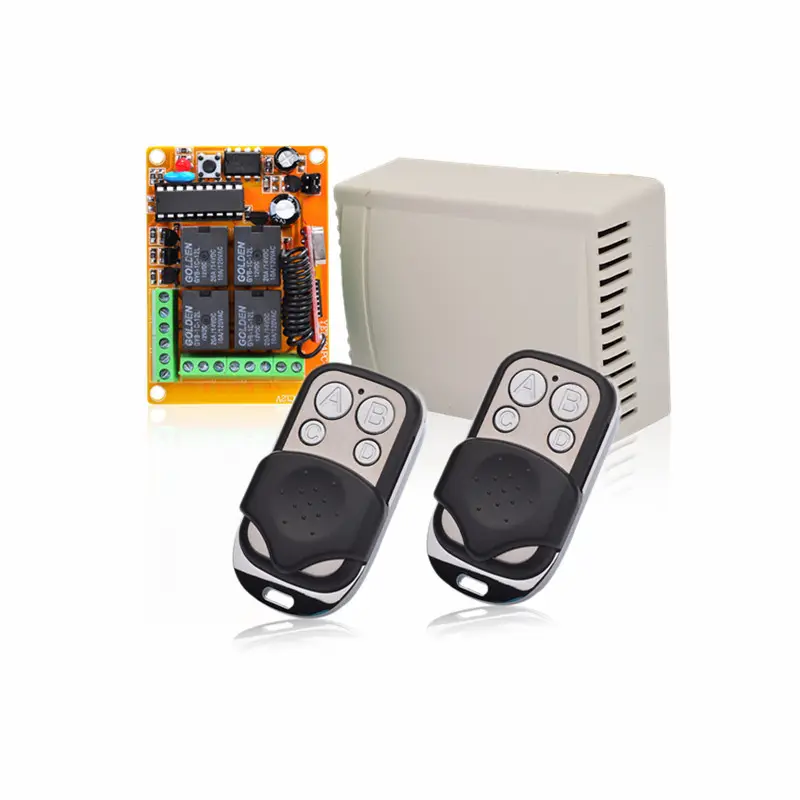 RF Wireless remote control 433.92 mhz con 4 canali porta del garage motore RF unità di controllo del ricevitore