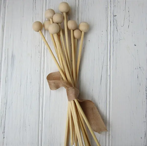 Палочки для конфет Rock, деревянные палочки 6 дюймов с шариком, палочка для леденцов