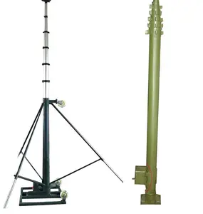 Mât trépied portable 10m 12m, <span class=keywords><strong>tour</strong></span> télescopique mobile cellulaire à manivelle pour scanner 3D - Product Image 1