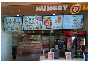Restaurant Wand Menü Bord Zurück Halterung Digitale menü Display 43 Zoll Vertikale bildschirm Wand