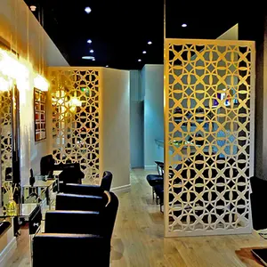 Decorative metal partition screen