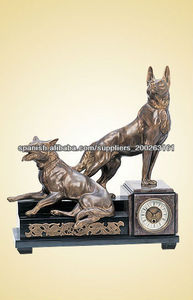 Wolf-style Imitation Antique Cast Copper Art Clock - Product Image 1