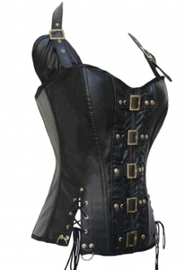 Vente chaude onenweb overbust sexe bar faux cuir corset dirndl club de danse - Product Image 3