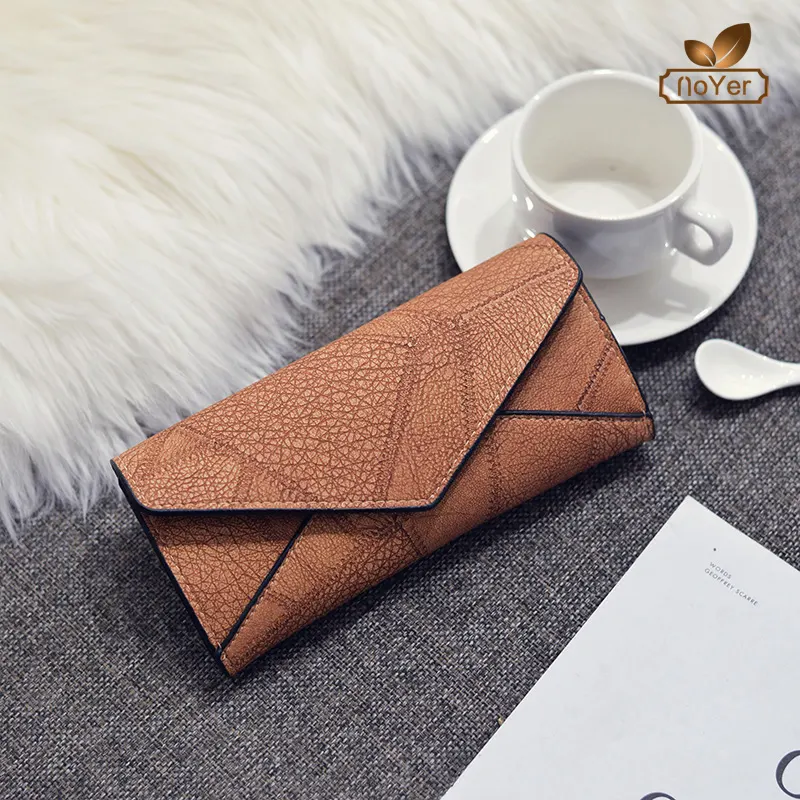 Damen leder elegance clutch wallets mit separat kartenhalter mode umschlag geldbörse