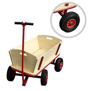 Chariot pliable en bois massif, chariot de jardin pour enfants TC4201, prix d'usine - Product Image 2