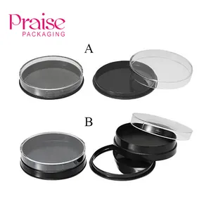 China Factory cheap price plastic round makeup empty 1color powder compact case container cosmetic packaging Bottom with mirror