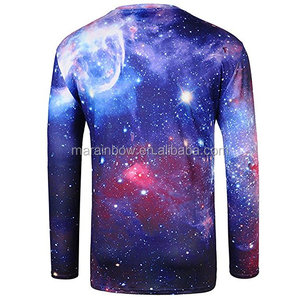 T-Shirt a Maniche Lunghe con Stampa Galassia <span class=keywords><strong>e</strong></span> <span class=keywords><strong>Universo</strong></span>, Maglietta Uomo con Stampa Integrale in Sublimazione, T-Shirt Moda con Stampa 3D all'Ingrosso - Product Image 2