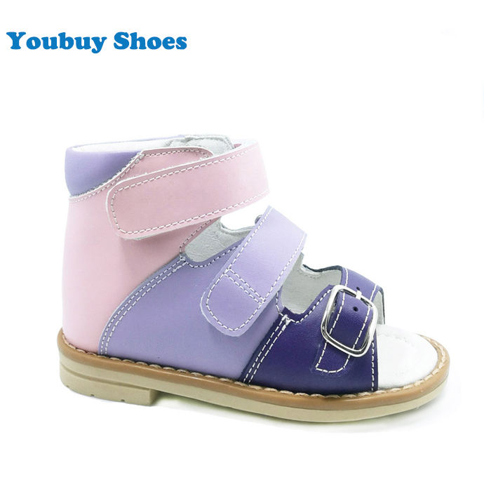 OEM кожаные сандалии ручной работы для девочек оптом ортопедическая обувь на плоской подошве для детей