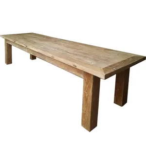 Mesa de comedor de madera de Olmo, mueble de centro de madera rústico, hecho a medida