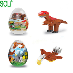 Bloques de plástico ABS para niños, <span class=keywords><strong>caja</strong></span> de exhibición de huevos torcidos, <span class=keywords><strong>dinosaurios</strong></span>, juguetes educativos, 5 cajas SL 12 - Product Image 4