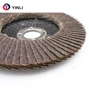 YL 4.5inch 60grit Calcined A/O abrasive falp buffing sanding cloth wheel