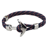 Bán Buôn Châu Âu Handmade Mens Bạc Mạ Nylon Neo Rope Bracelet
