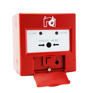 Point d'appels manuel en verre rouge adressable, Protection de Protection,2 point d'appel manuel avec lumière LED