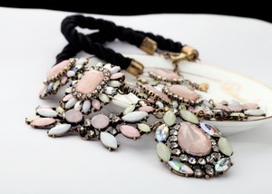 BlingBling xl00255 sevimli pembe Vintage bildirimi kolye kızlar için nişan yıldönümü siyah Link zinciri plastik ana malzeme - Product Image 4
