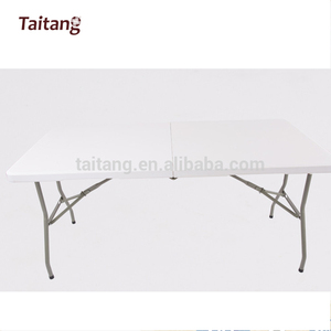 Folding <strong>Table</strong> Easy Carry Plastic Outdoor <strong>Table</strong> Steel Frame Hotel <strong>Buffet</strong> <strong>Table</strong> Round Top 5 Years 50 - Product Image 4