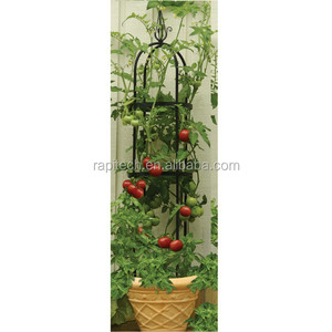 Obelisco Decorativo de Jardín de Alambre Verde Oscuro de 1.5 m de Altura con 3 Anillos - Product Image 2