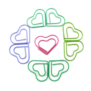 Promo Hỗn Hợp Màu Tim Shape Giấy Clip với hộp nhựa kẹp giấy trái tim - Product Image 3