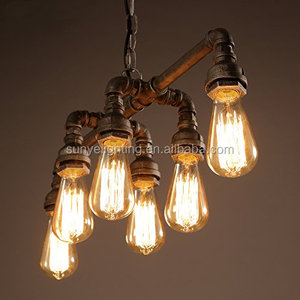 Tubulação Industrial Lustres luzes com luzes 6, Tradicional de Alta qualidade Max 360W Metal Luminária pendente luzes - Product Image 5