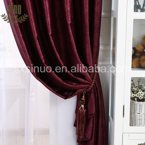 Di lusso solido jacquard blackout peluche pelle scamosciata del faux tenda - Product Image 5