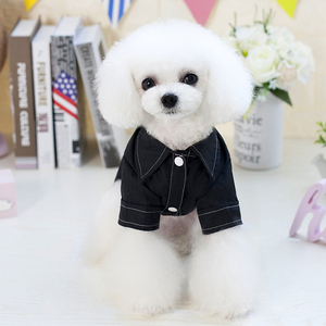 GMTPET Fournisseur chinois en gros Robes pour chiens de luxe sportives et simples S-XXL 100% coton uni noir <span class=keywords><strong>blanc</strong></span> écologique mode pour chiens - Product Image 4