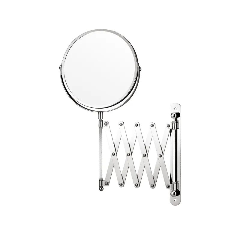 Настенное зеркало для ванной комнаты, раскладное хромированное косметическое зеркало, экономичное бытовое настенное зеркало для макияжа