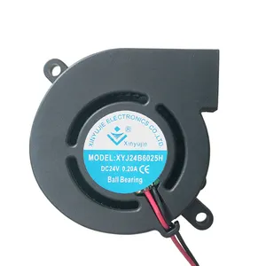 6025 IP68 12V छोटे brushless केन्द्रापसारक ब्लोअर 5500RPM मूक डीसी औद्योगिक शीतलन प्रशंसक