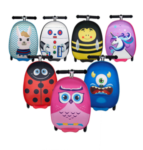 Top-rated <strong>Scooter</strong> Luggage Custom Airport Travel Design 3D Trolley Children <strong>Suitcase</strong> Luggage Bag <strong>with</strong> <strong>Scooter</strong> for Kids - Product Image 4