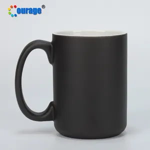 Dukungan 15Oz Mug Sublimasi Kosong Berubah Warna, Mug Ajaib