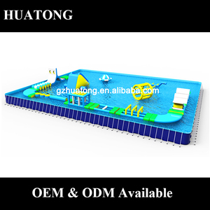 Summer <strong>Adult</strong> <strong>Kids</strong> Removable Inflatable <strong>Water</strong> <strong>Slide</strong> Rectangular Metal Frame <strong>Swimming</strong> <strong>Pool</strong>