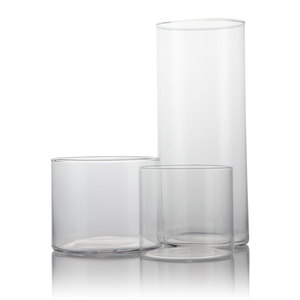 शादी Centerpiece लंबा स्पष्ट गिलास सिलेंडर फूलदान - Product Image 1