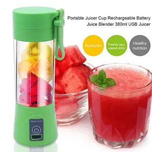 휴대용 미니 Juicer 380ml USB 충전식 블렌더 믹서 주스 기계 스무디 메이커 가정용 작은 주스 추출기