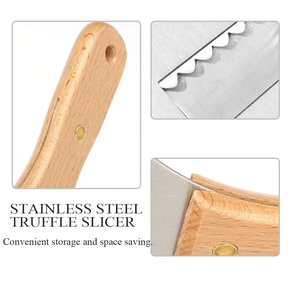 직업적인 매트 목제 손잡이를 가진 조정가능한 스테인리스 치즈 송로 버섯 저미는 기계 - Product Image 6