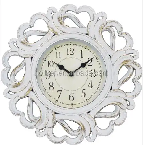 Polyresin material fancy vintage antique themes wall clock