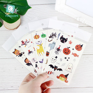 Aduana de <span class=keywords><strong>calabaza</strong></span> de Halloween cráneo pequeño temporal del tatuaje etiqueta engomada del tatuaje para los niños de los niños - Product Image 4