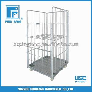 <strong>Roll</strong> <strong>Container</strong> Trolley Collapsible Durable Metal Customized Sizes Three Side Durable Cheap Rollcage Rolltainer - Product Image 3