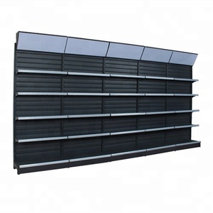 Estantería de metal personalizada para supermercado, estantería de exhibición de góndola con diseño personalizado de buena calidad a la venta - Product Image 1