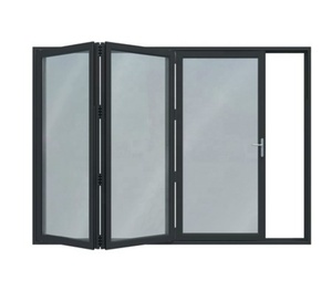 Verre en aluminium Patio Extérieur Accordéon Portes bi-pliantes <span class=keywords><strong>Prix</strong></span> Usine Portes Pliantes À Vendre - Product Image 1