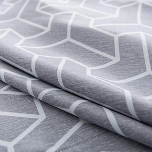 Grey Geometric <strong>Lines</strong> <strong>Curtains</strong> for Bedroom Grommet Top <strong>Thermal</strong> Insulated Blackout Print <strong>Curtain</strong> Panels for Living Room - Product Image 6