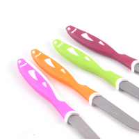 Ensemble de 12 couteaux à éplucher à motifs animaliers, promotion directe usine, en acier inoxydable, ambidextres, avec manche en PP écologique