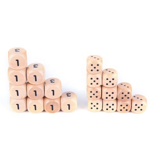 Dés de bois <span class=keywords><strong>Mahjong</strong></span> Numéro Ou Point Rond Coener Jouets Pour Enfants Jeu En Vrac 6 Dés Dés Jeu - Product Image 4