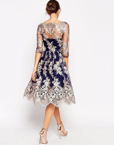 YSMARKET Del Merletto di Lusso Del Vestito Delle Donne Ricamato Sexy Dell'annata di Autunno Della Principessa Tutu Abiti <span class=keywords><strong>A</strong></span> Maniche Lunghe Hollow Vestiti Da Partito EK1044 - Product Image 4