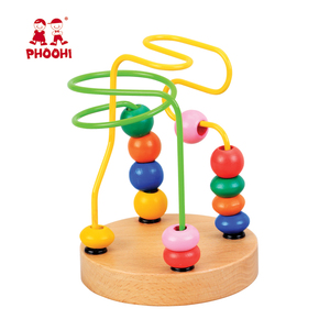 Éducation des Enfants Jouets En Bois <span class=keywords><strong>enfiler</strong></span> des <span class=keywords><strong>perles</strong></span> jouet Bébé coloré en bois Minii fil <span class=keywords><strong>Perles</strong></span> labyrinthe jeu - Product Image 6
