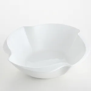 Tigela de porcelana em forma de flor, para salada em formato de flor de cerâmica para restaurante