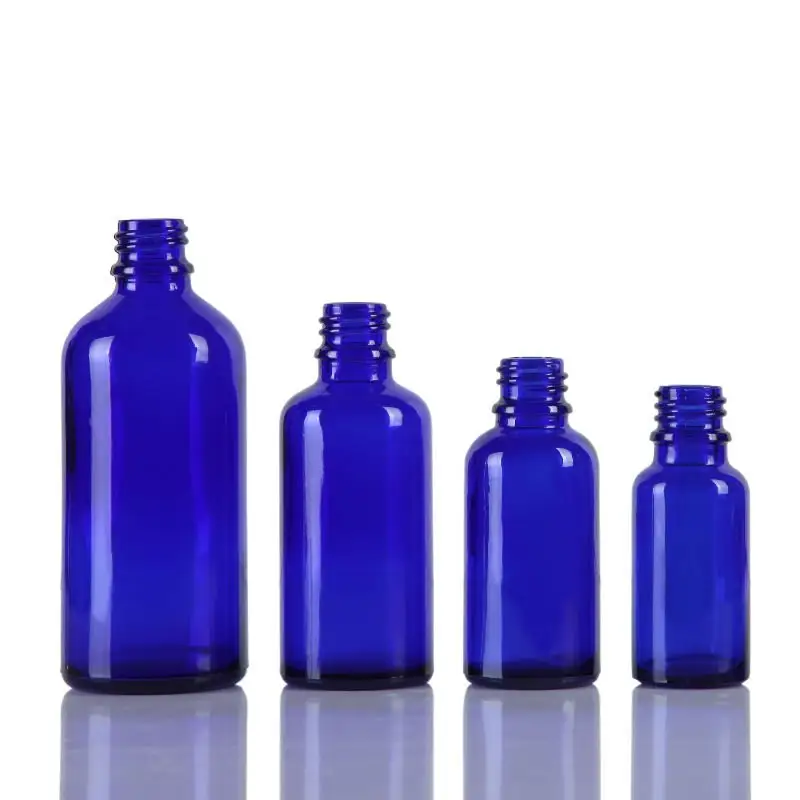 Bottiglia cosmetica di vetro e bottiglia di vetro farmaceutica cosmetica bottiglia di vetro blu cobalto