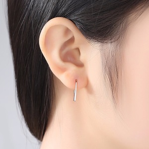 CZCITY New Lady Luxury Simple Design Fascinating Women Romantic Rose Gold Color 925 <strong>Silver</strong> <strong>Drop</strong> <strong>Earring</strong> - Product Image 3