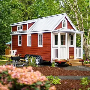 Petite maison réparée en acier roulettes à froid, pièces/petite maison prédécoupée à froid