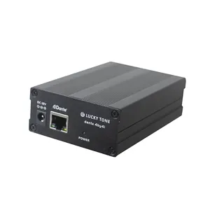 Professional Wireless mini 4 in 4 out Dante network audio transmitter supports 12VDC and POE power supply